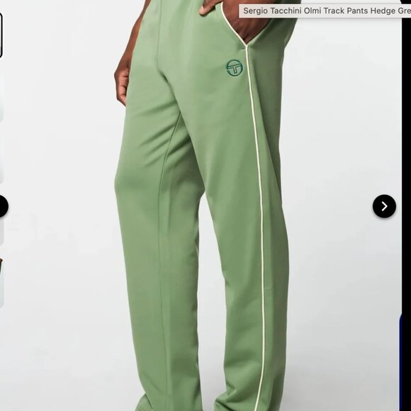 NEW NWT sergio tacchini Olmi Track Pant Medium Hedge Green